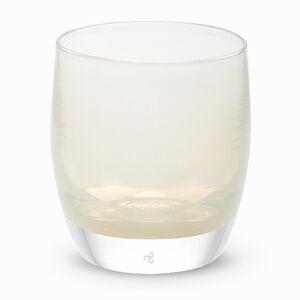 Glassybaby Faith Yellow Votive Candle Holder Triskelion Ombre Glass Sticker 0482